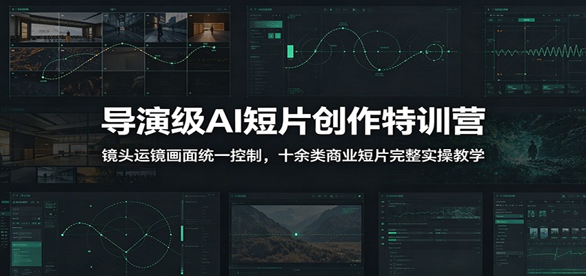导演级AI短片创作特训营：镜头运镜画面统一控制，十余类商业短片完整实操教学（更新）-我爱项目网