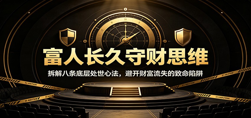 富人长久守财思维：拆解八条底层处世心法，避开财富流失的致命陷阱-我爱项目网