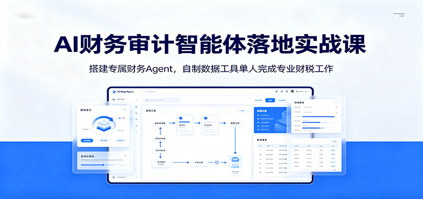 AI财务审计智能体落地实战课：搭建专属财务Agent，自制数据工具单人完成专业财税工作-我爱项目网