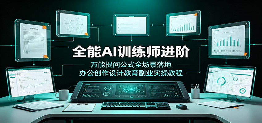 全能AI训练师进阶：万能提问公式全场景落地，办公创作设计教育副业实操教程-我爱项目网