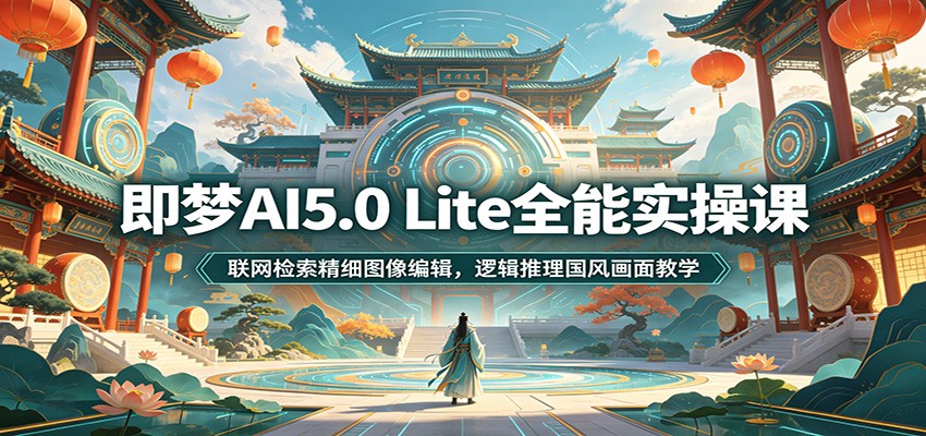 即梦AI5.0 Lite全能实操课：联网检索精细图像编辑，逻辑推理国风画面教学-我爱项目网