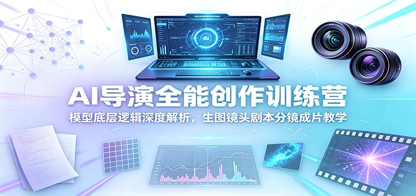 AI导演全能创作训练营：模型底层逻辑深度解析，生图镜头剧本分镜成片教学-我爱项目网