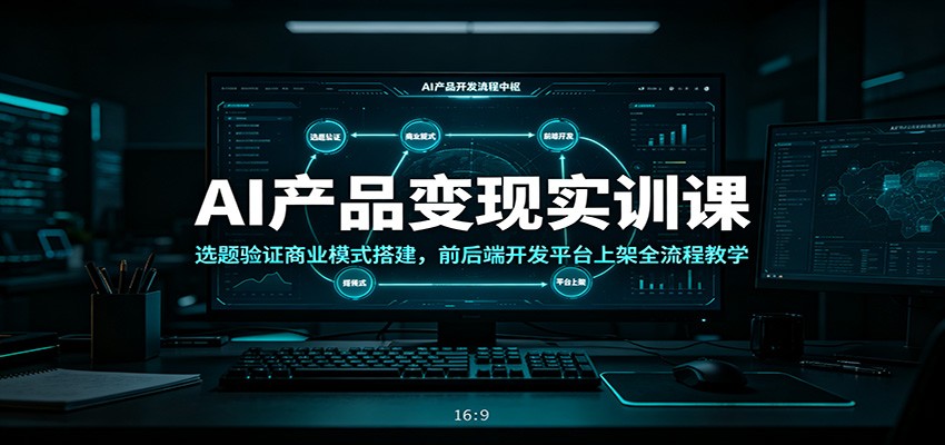 AI产品变现实训课：选题验证商业模式搭建，前后端开发平台上架全流程教学-我爱项目网