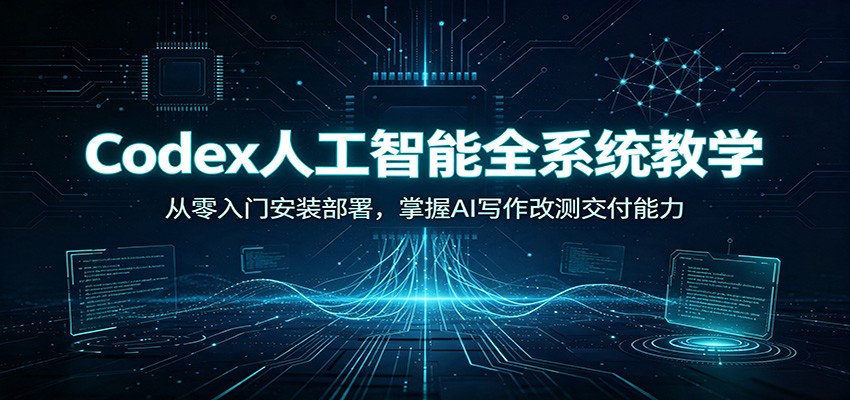 Codex人工智能全系统教学：从零入门安装部署，掌握AI写作改测交付能力-我爱项目网