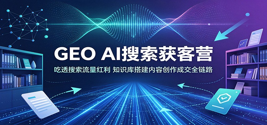 GEO AI搜索获客营：吃透搜索流量红利，知识库搭建内容创作成交全链路-我爱项目网