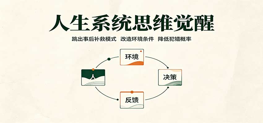 人生系统思维觉醒：跳出事后补救模式，改造环境条件，降低犯错概率-我爱项目网