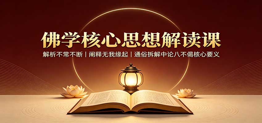 佛学核心思想解读课：解析不常不断，阐释无我缘起，通俗拆解中论八不偈核心要义-我爱项目网