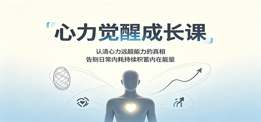 心力觉醒成长课:认清心力远超能力的真相,告别日常内耗持续积蓄内在能量-我爱项目网