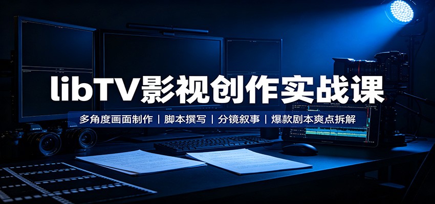 libTV影视创作实战课：多角度画面制作，脚本撰写，分镜叙事，爆款剧本爽点拆解-我爱项目网