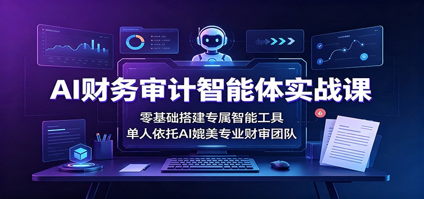 AI财务审计智能体实战课：零基础搭建专属智能工具，单人依托AI媲美专业财审团队-我爱项目网
