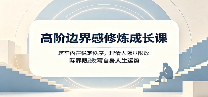 高阶边界感修炼成长课:筑牢内在稳定秩序,理清人际界限改写自身人生运势-我爱项目网