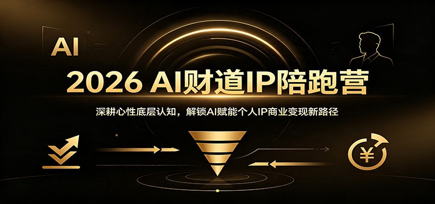 2026 AI财道IP陪跑营:深耕心性底层认知,解锁AI赋能个人IP商业变现新路径-我爱项目网