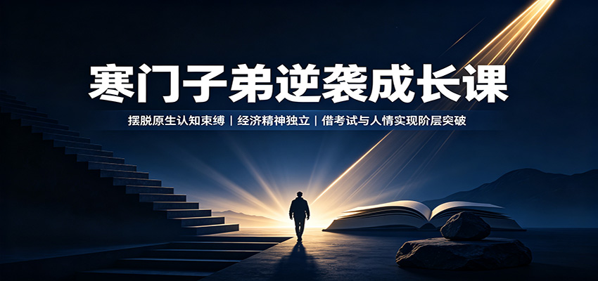 寒门子弟逆袭成长课：摆脱原生认知束缚，经济精神独立，借考试与人情实现阶层突破-我爱项目网