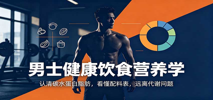 男士健康饮食营养学：认清碳水蛋白脂肪，看懂配料表，远离代谢问题-我爱项目网