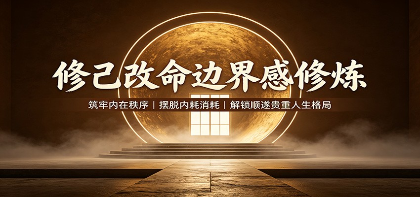 修己改命边界感修炼:筑牢内在秩序,摆脱内耗消耗,解锁顺遂贵重人生格局-我爱项目网