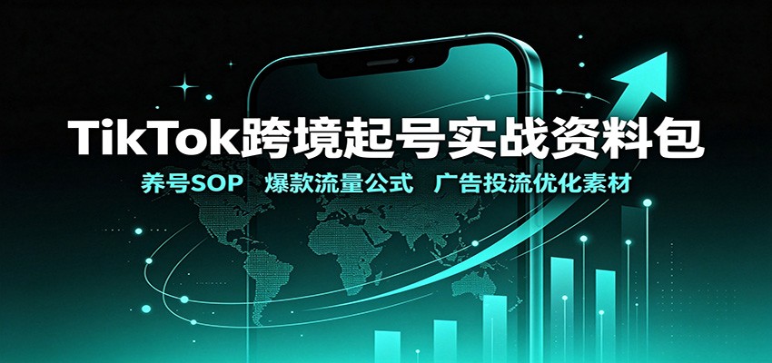 TikTok跨境起号实战资料包：养号SOP，爆款流量公式，广告投流优化素材-我爱项目网