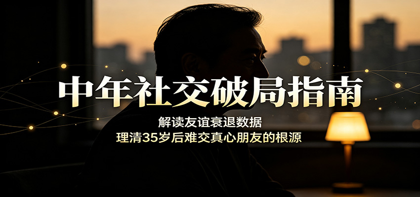 中年社交破局指南：解读友谊衰退数据，理清35岁后难交真心朋友的根源-我爱项目网