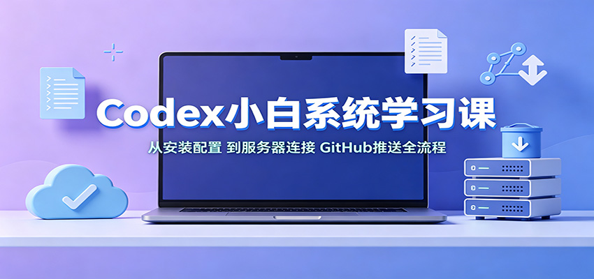 Codex小白系统学习课：小从安装配置，到服务器连接、GitHub推送全流程-我爱项目网