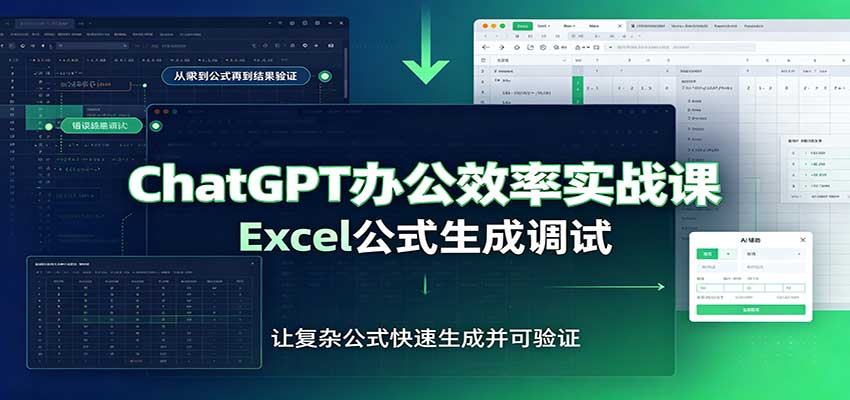 ChatGPT办公效率实战课：提示词技巧，Excel公式生成调试，文档编写教程-我爱项目网