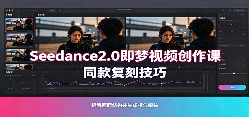 Seedance2.0即梦视频创作课：剧本式视频制作，同款复刻技巧，多行业案例落地教学-我爱项目网
