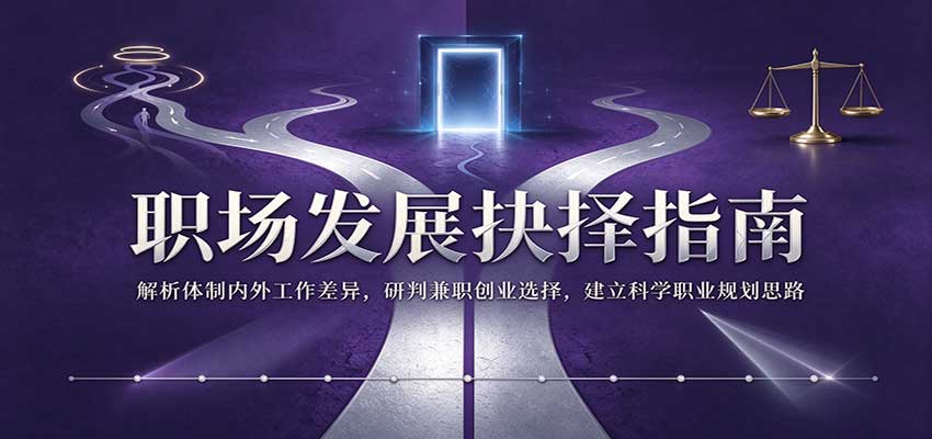 职场发展抉择指南:解析体制内外工作差异,研判兼职创业选择,建立科学职业规划思路-我爱项目网