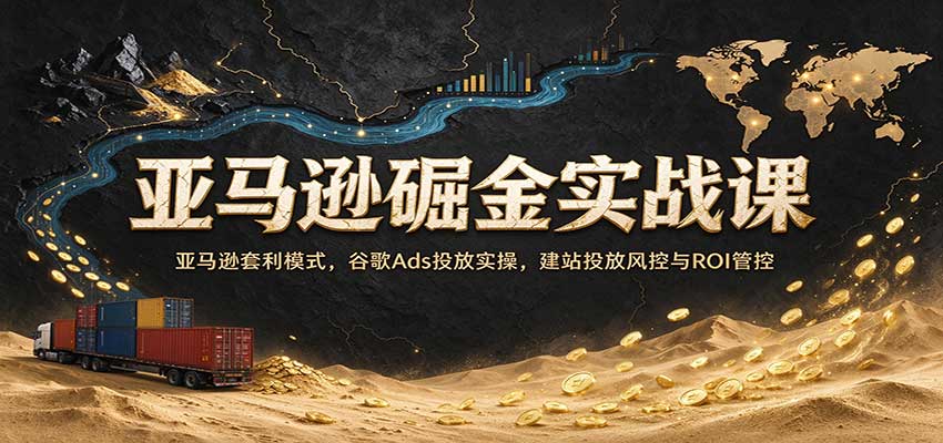 亚马逊掘金实战课:亚马逊套利模式,谷歌Ads投放实操,建站投放风控与ROI管控-我爱项目网