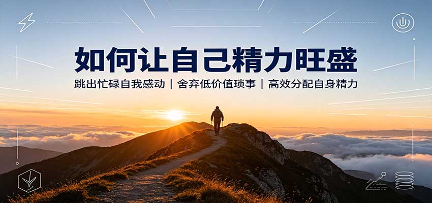 如何让自己精力旺盛：跳出忙碌自我感动，舍弃低价值琐事，高效分配自身精力-我爱项目网
