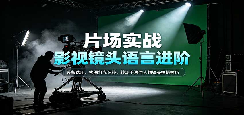 影视镜头语言进阶：设备选用，构图灯光运镜，转场手法与人物镜头拍摄技巧-我爱项目网