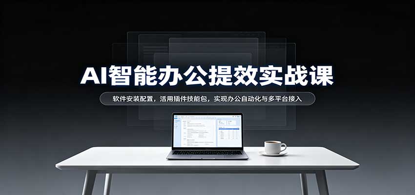 AI智能办公提效实战课：软件安装配置，活用插件技能包，实现办公自动化与多平台接入-我爱项目网