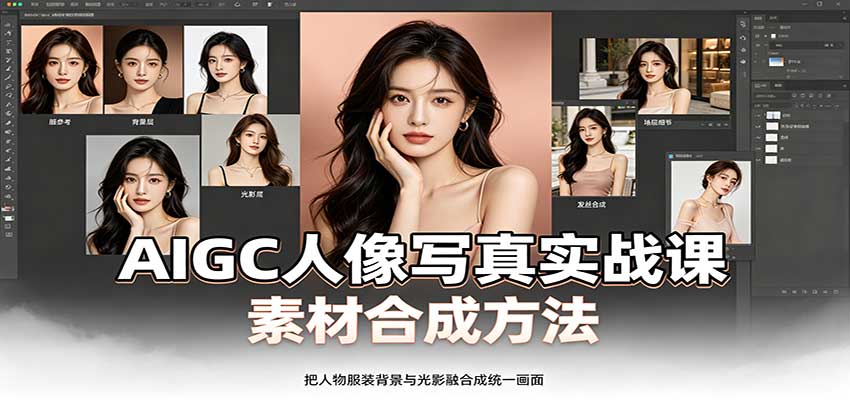 AIGC人像写真实战课：软件平台部署筹备，素材合成方法，多题材写真案例-我爱项目网