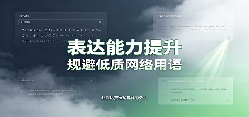 表达能力提升：语言塑造思想逻辑，规避低质网络用语，强化心智感知-我爱项目网