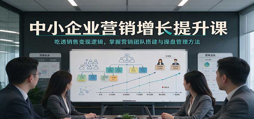 中小企业营销增长提升课：吃透销售变现逻辑，掌握营销团队搭建与操盘管理方法-我爱项目网