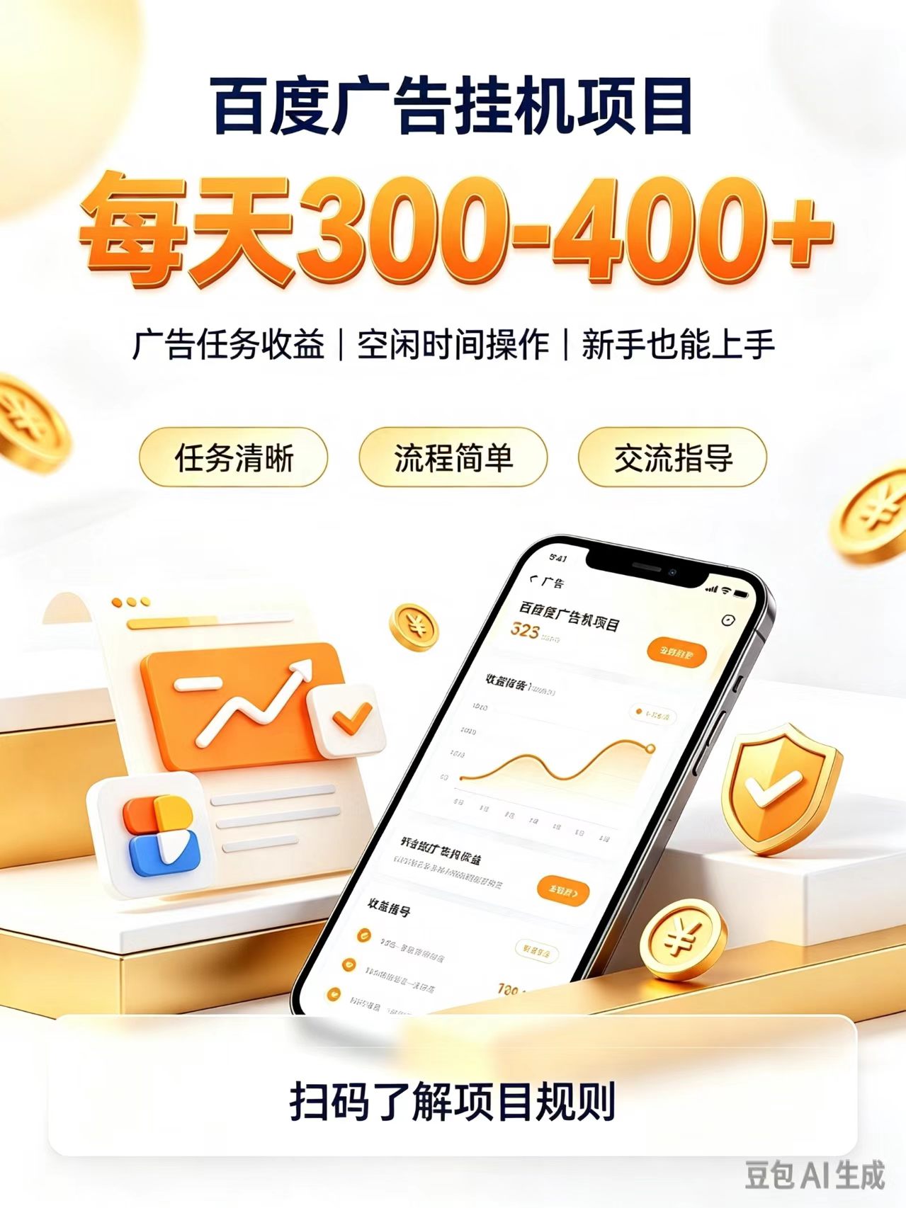 广告挂机0门槛副业，日赚300-400，躺赚稳定风口项目-我爱项目网