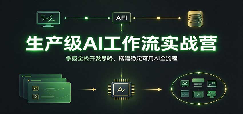 生产级AI工作流实战营：掌握全栈开发思路，搭建稳定可用AI全流程-我爱项目网