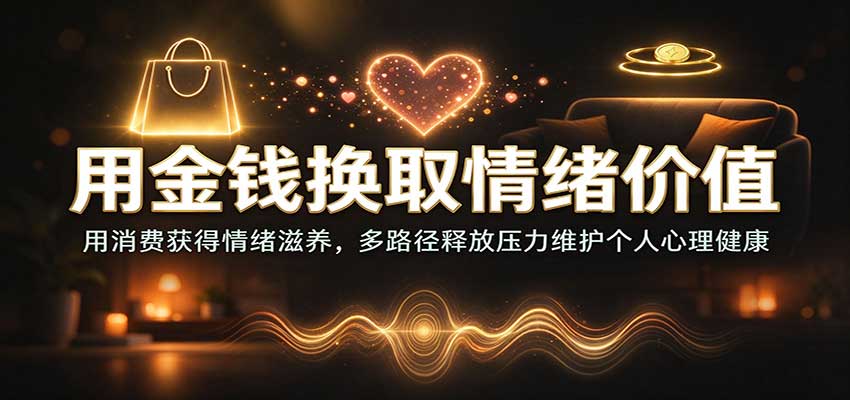用金钱换取情绪价值：用消费获得情绪滋养，多路径释放压力维护个人心理健康-我爱项目网
