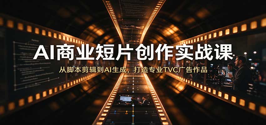AI商业短片创作实战课：从脚本剪辑到AI生成，打造专业TVC广告作品-我爱项目网