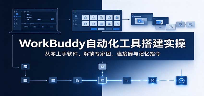 WorkBuddy自动化工具搭建实操:从零上手软件,解锁专家团、连接器与记忆指令-我爱项目网