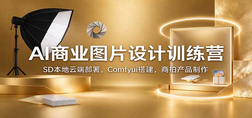 AI商业图片设计训练营：SD本地云端部署，Comfyui搭建，商拍产品制作-我爱项目网