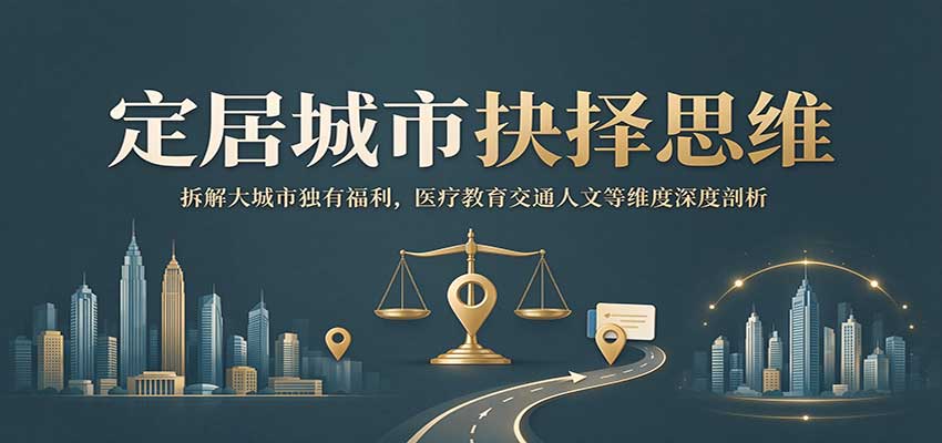 定居城市抉择思维:拆解大城市独有福利,医疗教育交通人文等维度深度剖析-我爱项目网