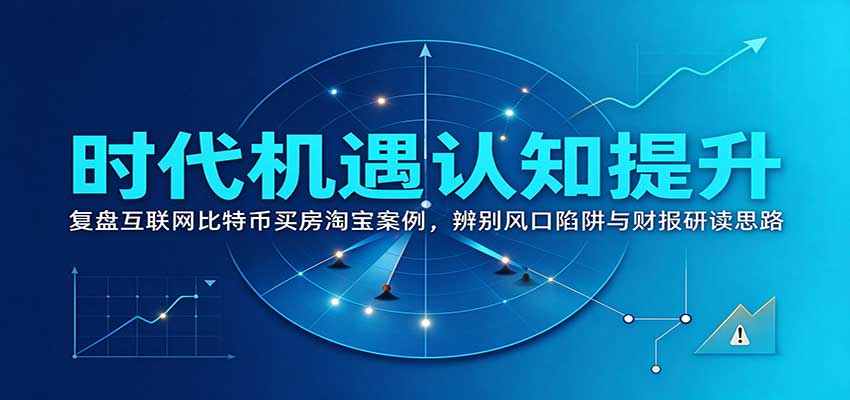 时代机遇认知提升：复盘互联网比特币买房淘宝案例，辨别风口陷阱与财报研读思路-我爱项目网