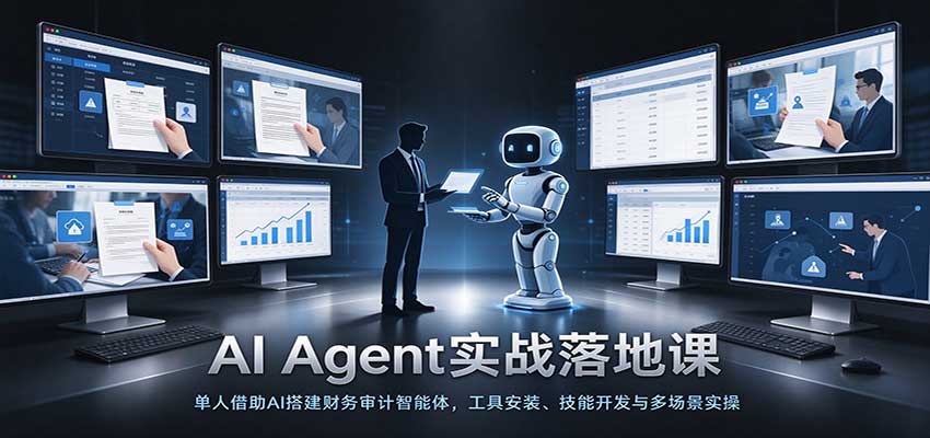 AI Agent实战落地课：单人借助AI搭建财务审计智能体，工具安装、技能开发与多场景实操-我爱项目网