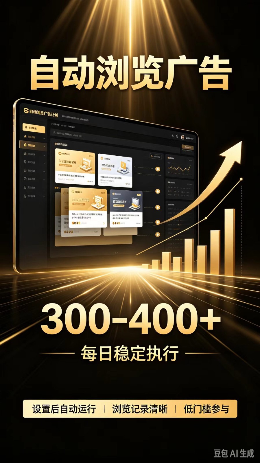 自动浏览广告计划，0门槛副业，日赚300-400，躺赚稳定风口项目-我爱项目网