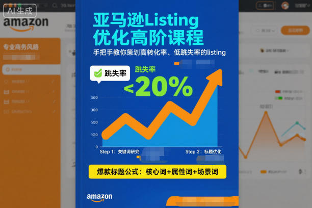 亚马逊Listing优化高阶课程，手把手教你策划高转化率、低跳失率的listing-我爱项目网