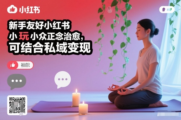 新手友好小红书小众正念治愈,玩法简单,可结合私域变现-我爱项目网