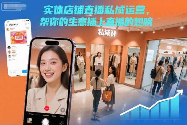 实体店铺直播私域运营，帮你的生意插上直播的翅膀-我爱项目网