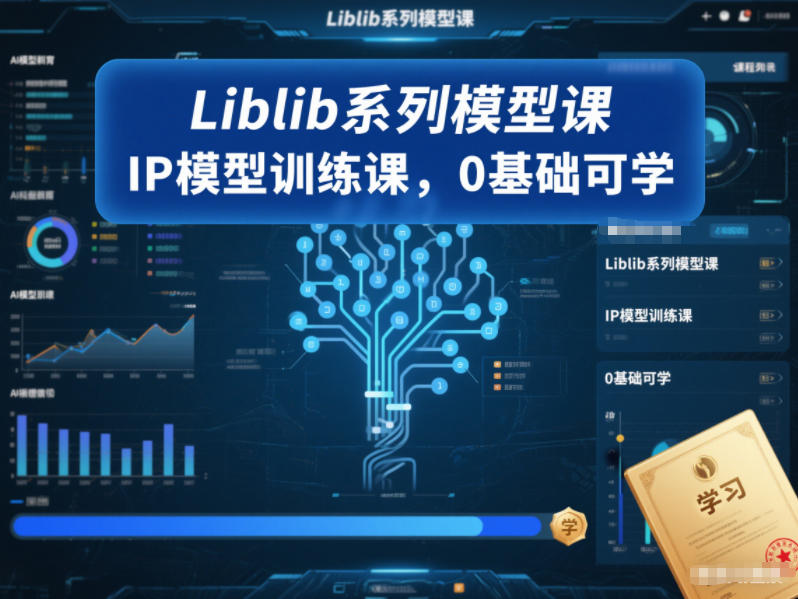 Liblib系列模型课，IP模型训练课，0基础可学-我爱项目网
