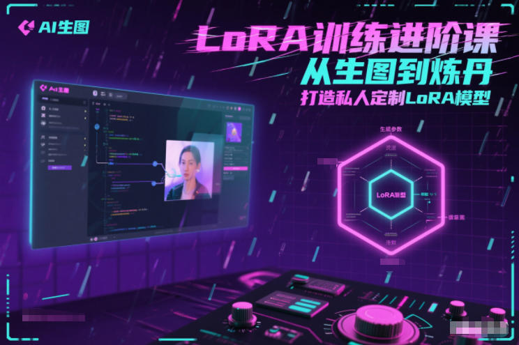 LoRA训练进阶课，从生图到炼丹，打造私人定制LoRA模型-我爱项目网
