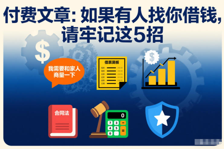 付费文章：如果有人找你借钱，请牢记这5招-我爱项目网