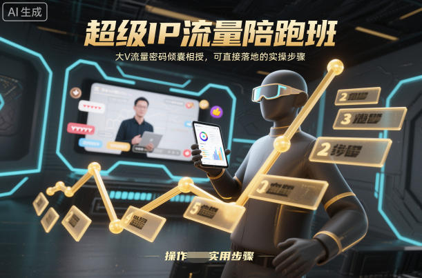 超级IP流量陪跑班，大V流量密码倾囊相授，可直接落地的实操步骤-我爱项目网