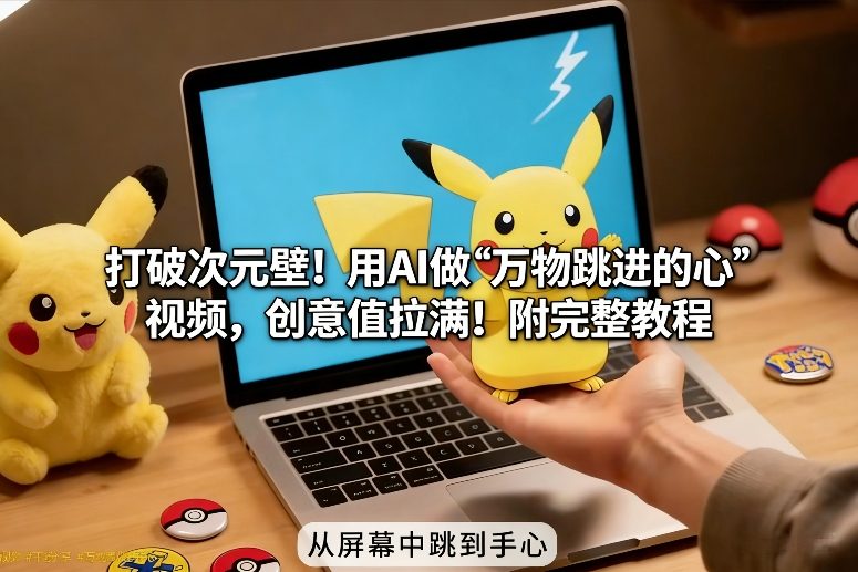 打破次元壁！用AI做【万物跳进手心】视频，创意值拉满！附完整教程-我爱项目网